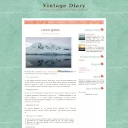 Vintage Diary Blogger Template