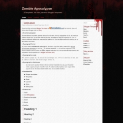 Zombie Apocalypse Blogger Template
