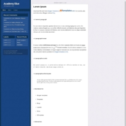 Academy Blue Blogger Template