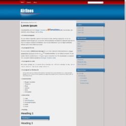 Airlines Blogger Template