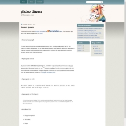 Anime Shows Blogger Template