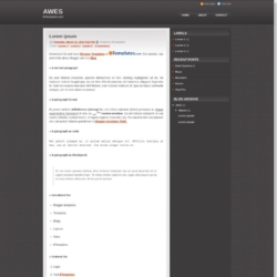 Awes Blogger Template