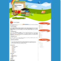 Back to School Again Blogger Template