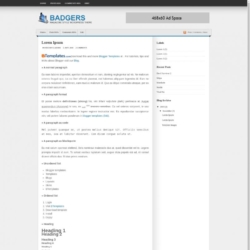 Badgers Blogger Template