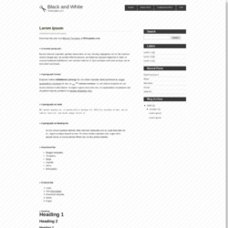 Black and White Blogger Template