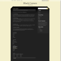 Black Corners Blogger Template