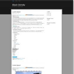 Black Density Blogger Template