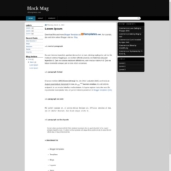 Black Mag Blogger Template