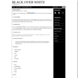 Black over White Blogger Template
