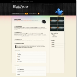 Black Power Blogger Template