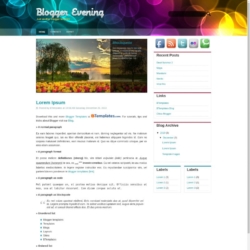 Blogger Evening Blogger Template