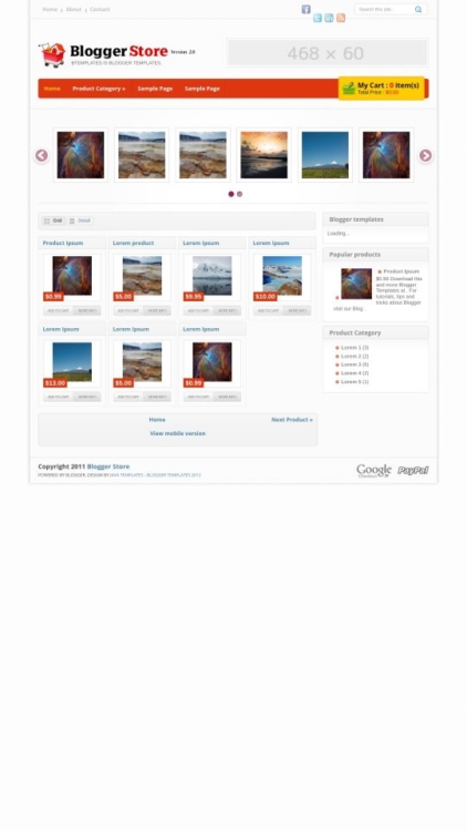 Blogger Store Blogger Template - BTemplates