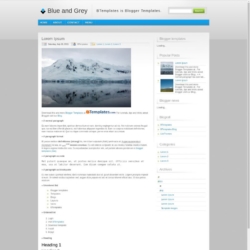 Blue and Grey Blogger Template