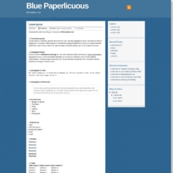 Blue Paperlicious Blogger Template