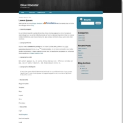 Blue Rooster Blogger Template