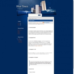 Blue Town Blogger Template
