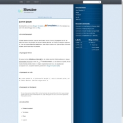 Bluezine Blogger Template