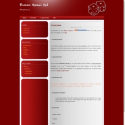 Business Minimal Red Blogger Template