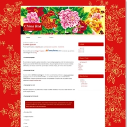 China Red Blogger Template