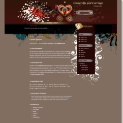 Cinderella and Carriage Blogger Template