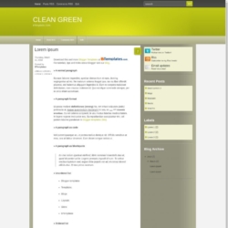 Clean Green Blogger Template