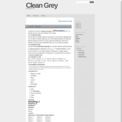 Clean Grey Blogger Template