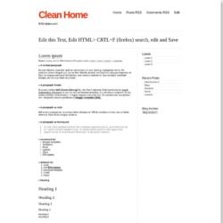 Clean Home Blogger Template