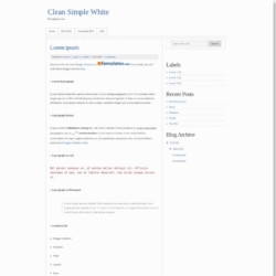 Clean Simple White Blogger Template
