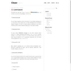 Cleanr Blogger Template