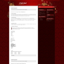 Club Red Blogger Template