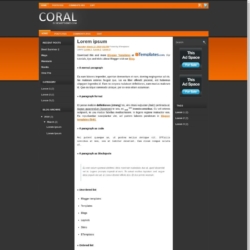 Coral Blogger Template