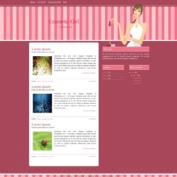 Cosmetic Girl Blogger Template