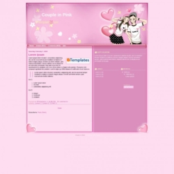 Couple in Pink Blogger Template
