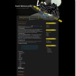 Dark Motorcycle Blogger Template