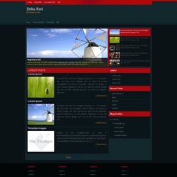 Delta Red Blogger Template