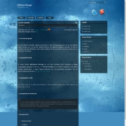dWaterDrops Blogger Template
