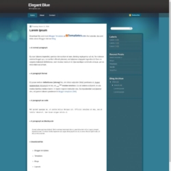 Elegant Blue Blogger Template