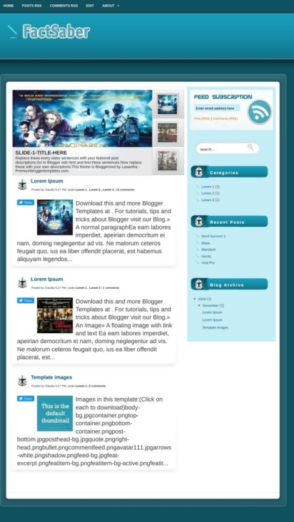 FactSaber Blogger Template - BTemplates
