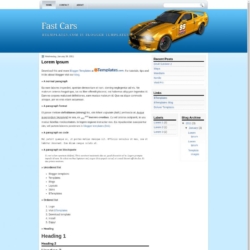 Fast Cars Blogger Template