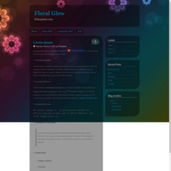 Floral Glow Blogger Template