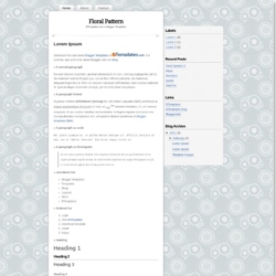 Floral Pattern Blogger Template