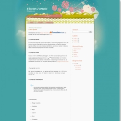 Flowers Fortune Blogger Template