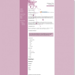 Foliage Pink Blogger Template