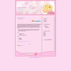 Forever in pink Blogger Template