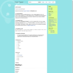 Fresh Tweet Blogger Template