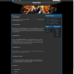 Games Place Blogger Template