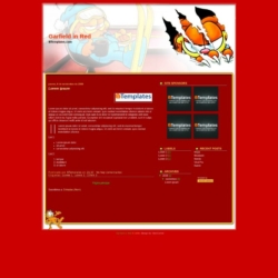 Garfield in Red Blogger Template