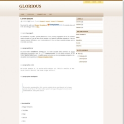 Glorious Blogger Template