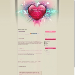 Glossy Heart Blogger Template