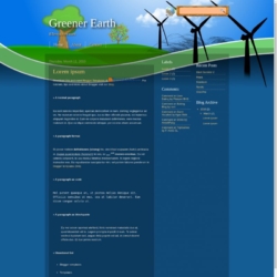 Greener Earth Blogger Template